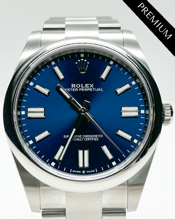 2024 Rolex Oyster Perpetual 41MM Blue Dial Oyster Bracelet (124300)