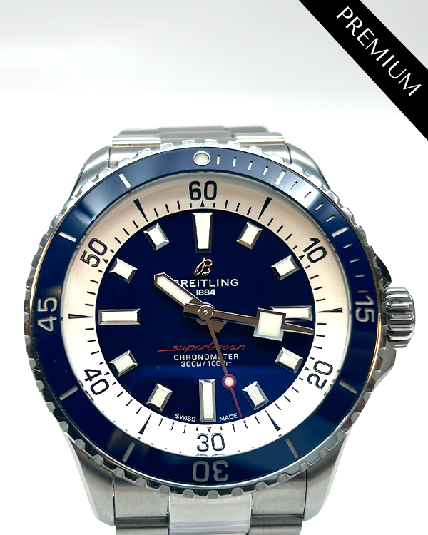 2021 Breitling Superocean 42MM Blue Dial Steel Bracelet (A17375)