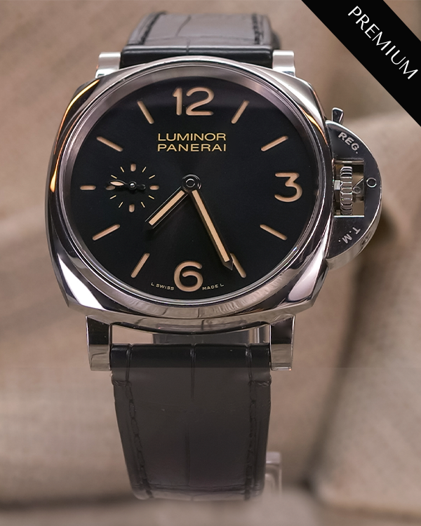 2018 Panerai Luminor Due 42MM Black Dial Leather Strap (PAM00676)