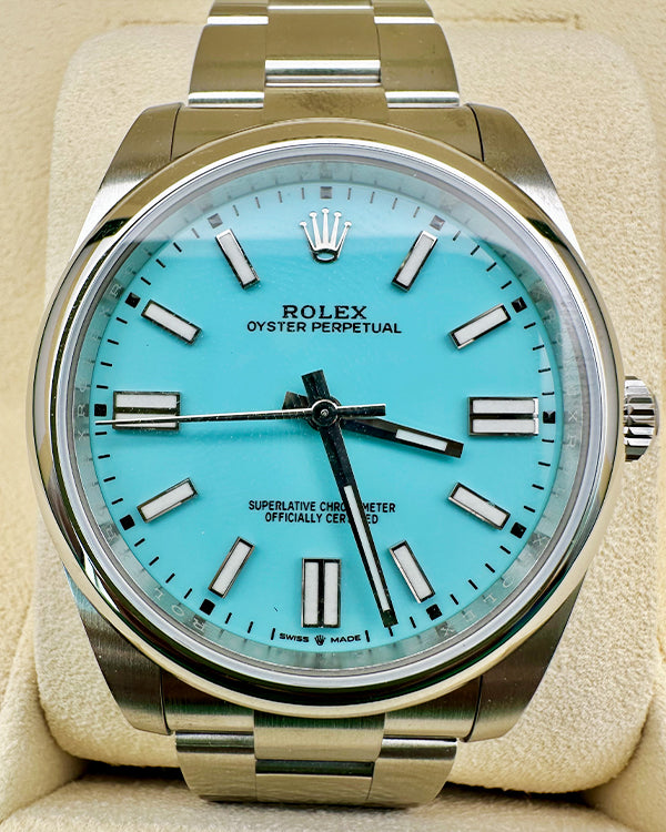 Rolex Oyster Perpetual 41 OEM Turquoise Tiffany Blue (124300)