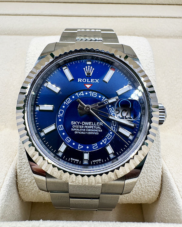 No Reserve - Rolex Sky-Dweller 42mm Stainless Steel Blue Dial (326934)