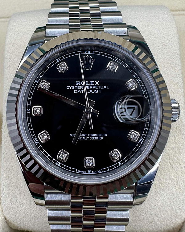 2023 Rolex Datejust 41 Jubilee Factory Black Diamond Dial (126334)