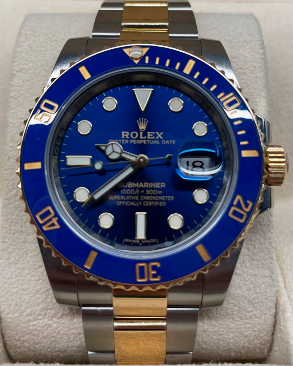 2019 Rolex Submariner Date Yellow Gold and Oystersteel Blue Dial (116613LB)