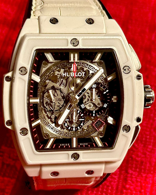 Hublot Spirit of Big Bang 45MM Skeleton Dial Rubber/Leather Strap (601.HX.0173.LR)