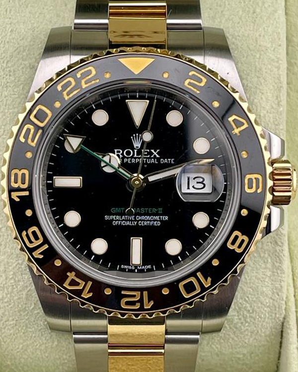 2013 Rolex GMT-Master II 40MM Black Dial Two-Tone Bracelet (116713LN)