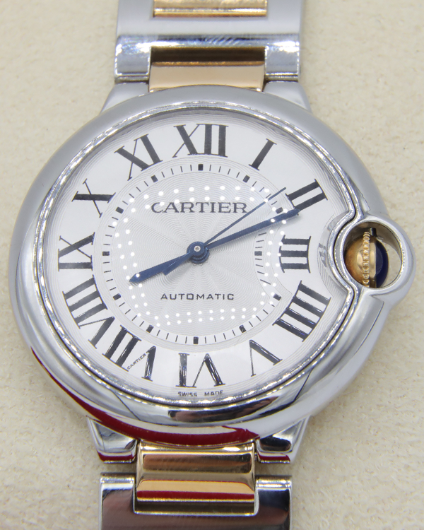 Cartier Ballon Bleu 33MM Steel and Gold Silver Dial (3284)