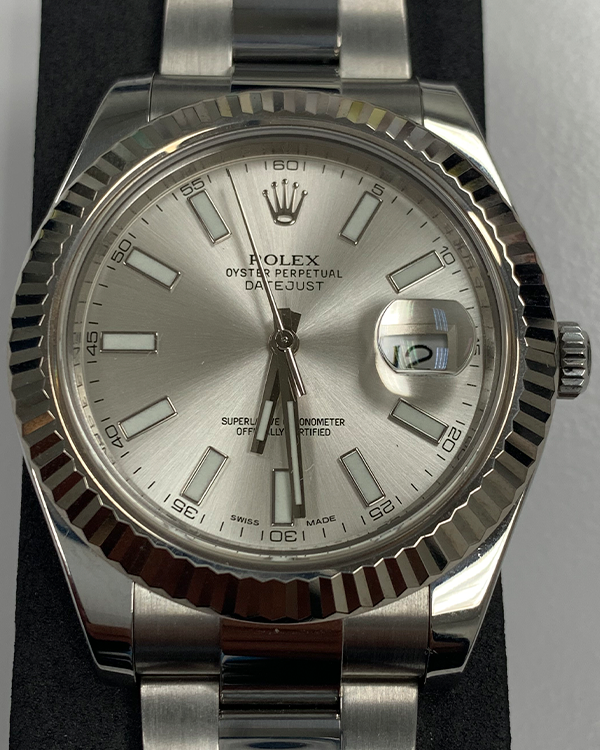 2014 Rolex Datejust II 41MM Silver Dial Steel Bracelet (116334)