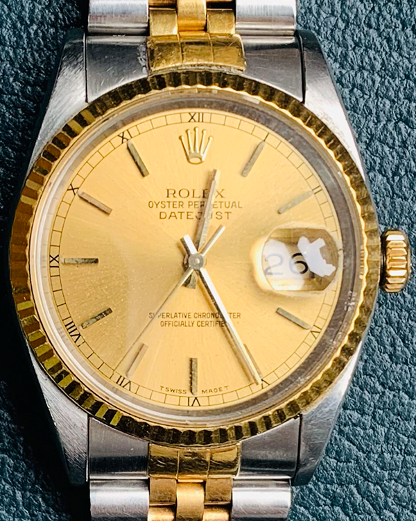 Rolex Datejust 36MM Champagne Dial Two-Tone Jubilee Bracelet (16233)