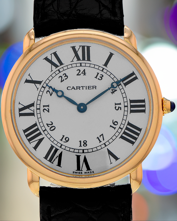 Cartier Ronde Louis De Cartier 36MM White Dial Leather Strap (W6800251 2889)