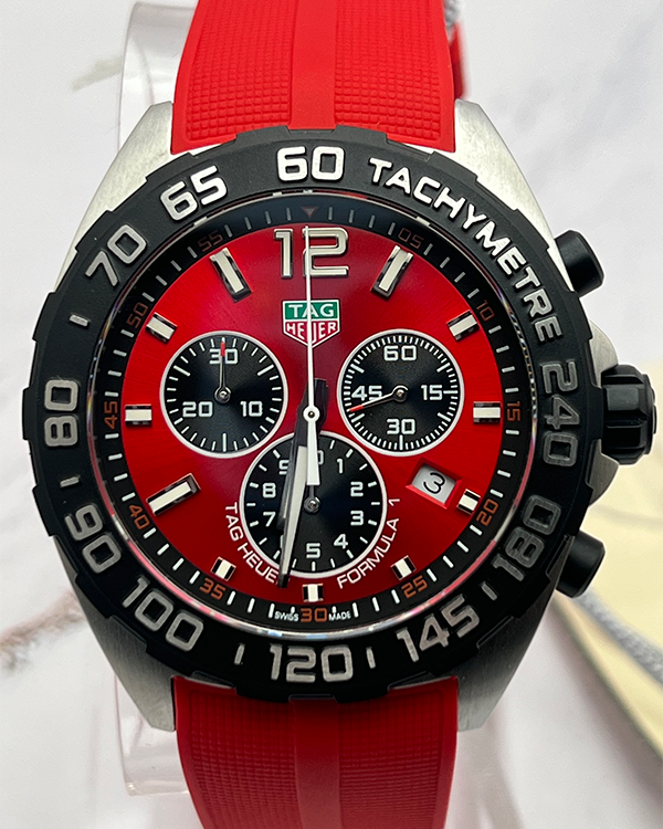 2022 TAG Heuer Formula 1 43MM Quartz Red Dial Rubber Strap (CAZ101AN.FT8055)