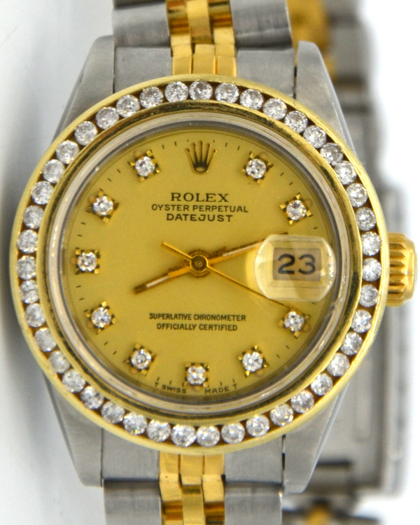 Rolex Lady-Datejust 26MM Champagne Dial Two-Tone Jubilee Bracelet (69173)