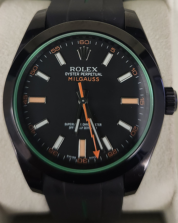 Rolex Milgauss Black PVD Coated Steel Black Dial (116400GV)