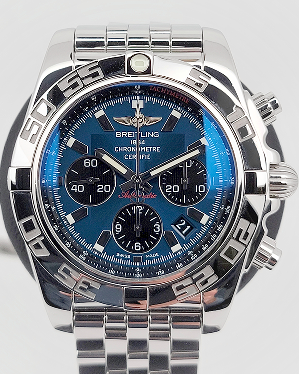 2018 Breitling Chronomat 44MM Blue Dial Steel Bracelet (AB011012/C789)