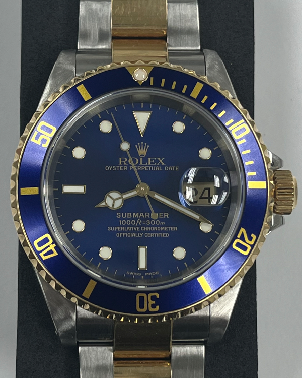 Rolex Submariner Date 40MM Blue Dial Two-Tone Bracelet (16613)