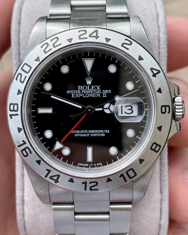 Rolex Explorer II 40MM Steel Black Dial Bracelet (16570)