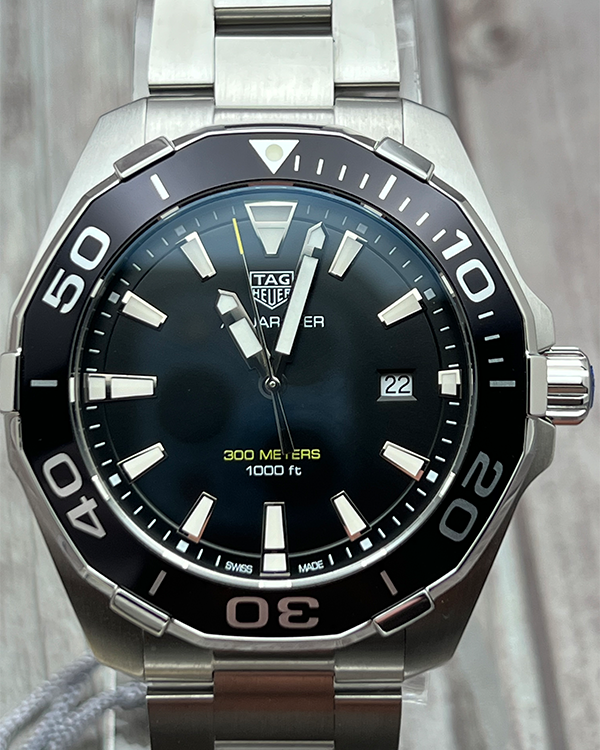 2022 TAG Heuer Aquaracer Quartz 43MM Steel Black Dial (WAY101A.BA0746)