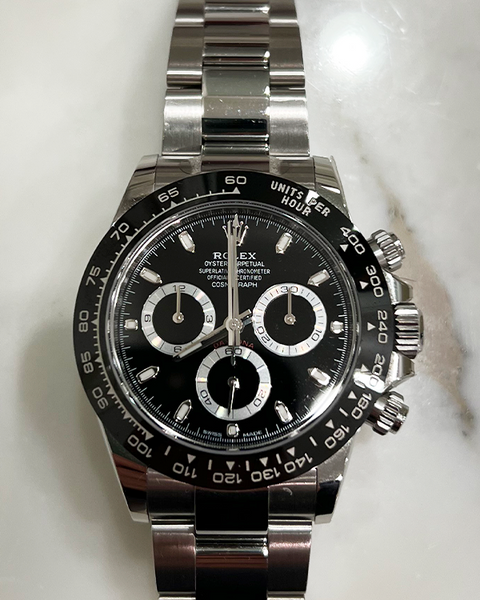 2022 Rolex Daytona Cosmograph Black Panda Dial (116500LN) – Grailzee