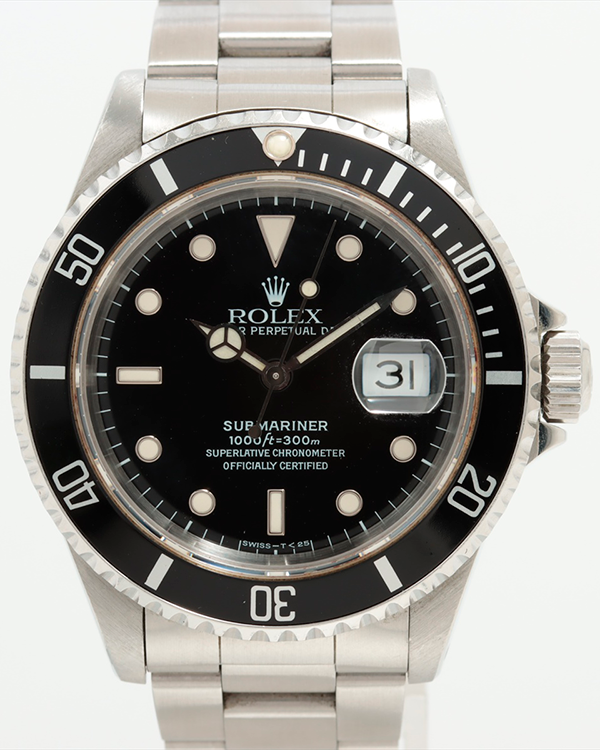 1995 (W Serial) Rolex Submariner Date 40MM Black Dial Oyster Bracelet (16610)