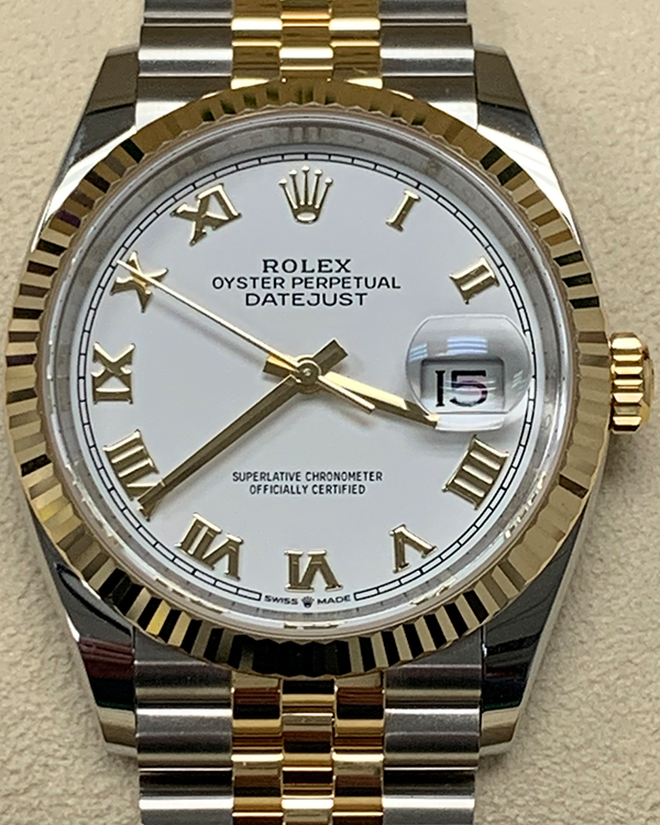 2024 Rolex Datejust 36MM White Dial Two-Tone Jubilee Bracelet (126233)