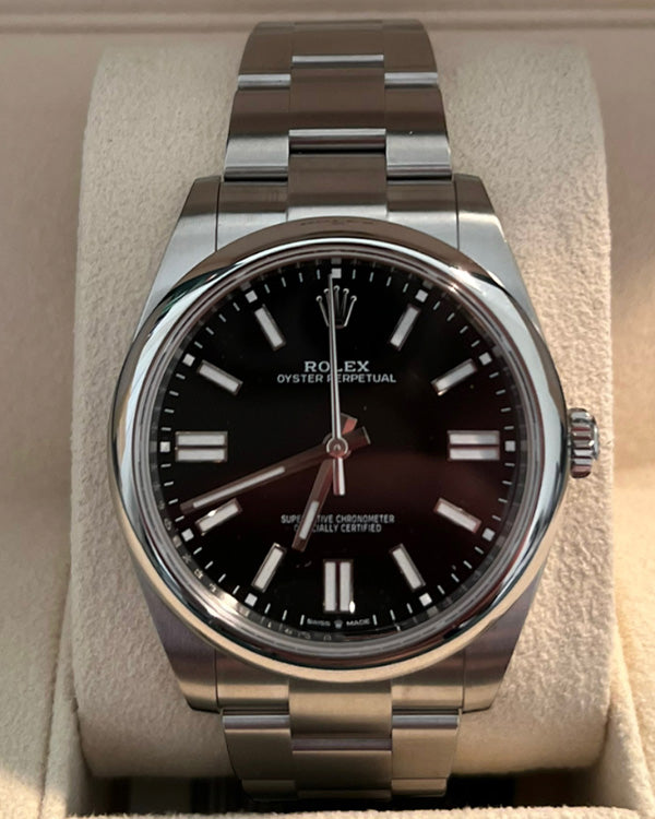 No Reserve - 2023 Rolex Oyster Perpetual 41 Black Dial (124300)