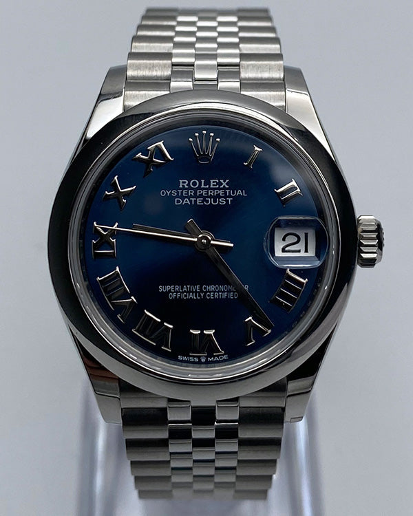 Rolex Datejust 31  Blue Roman Dial Jubilee Bracelet (278240)