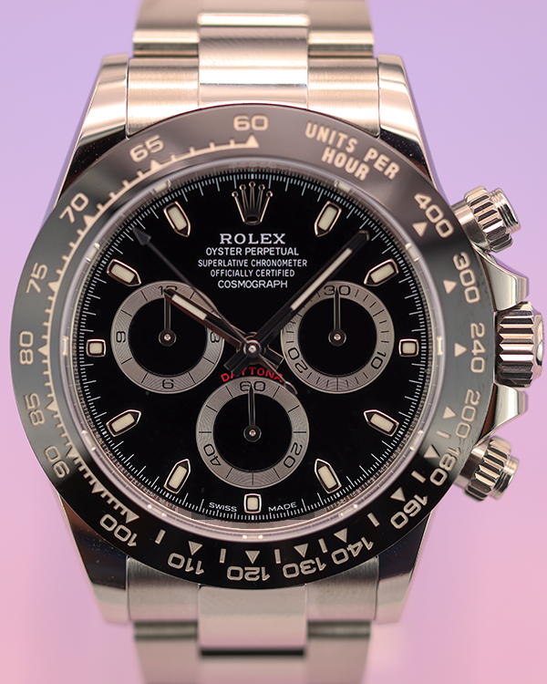 2022 Rolex Cosmograph Daytona 40MM Black Dial Oyster Bracelet (116500LN)