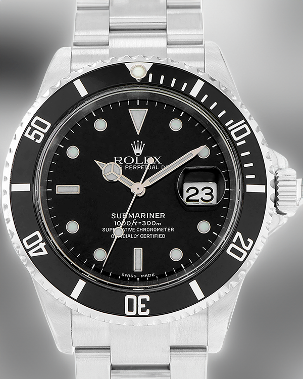 Rolex Submariner Date 40MM Black Dial Steel Bracelet (16610)