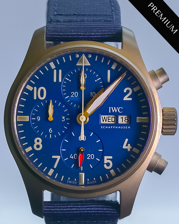 No Reserve - 2022 IWC Pilot Chronograph 41 Bronze Bright Blue Dial (IW388109)