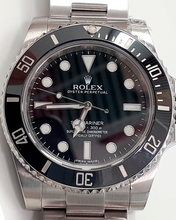 Rolex Submariner No Date 40MM Black Dial Steel Bracelet (114060)