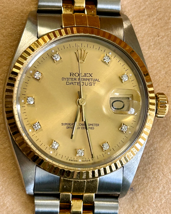 Rolex Datejust 36MM Champagne Dial Two-Tone Jubilee Bracelet (16013)