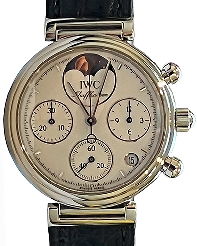 IWC Schaffhausen Da Vinci Chronograph 29MM Quartz White Dial Leather Strap (IW3736)