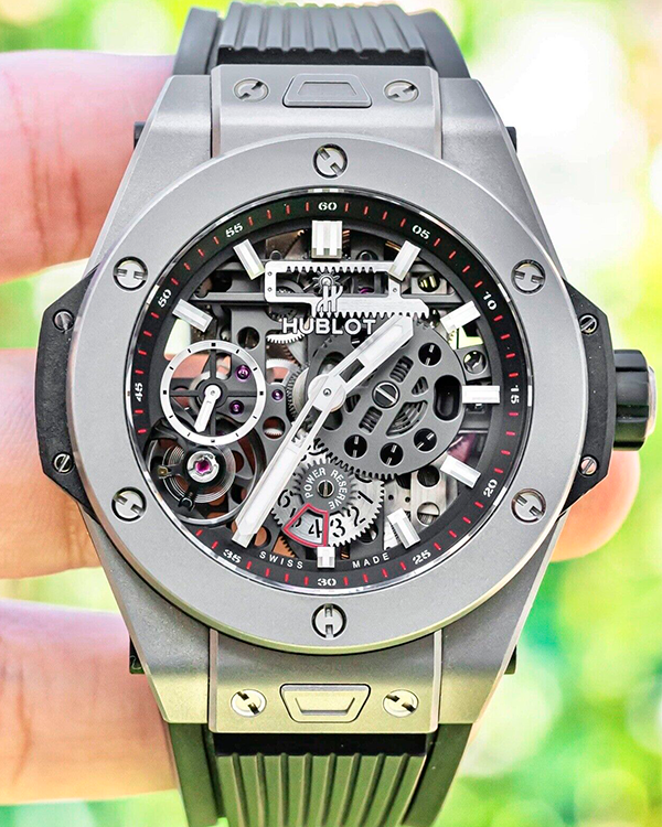 Hublot Big Bang Meca-10 45MM Skeleton Dial Rubber Strap (414.NI.1123.RX)