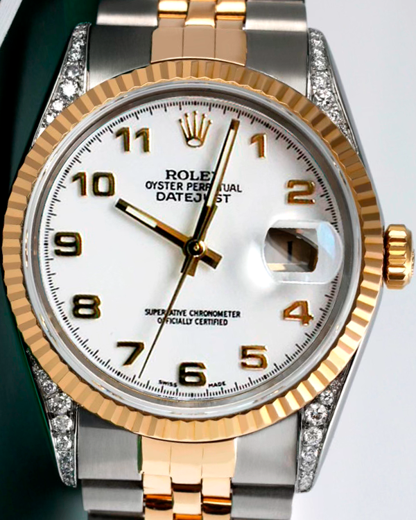 Rolex Datejust 36MM White Dial Two-Tone Jubilee Bracelet (16014)