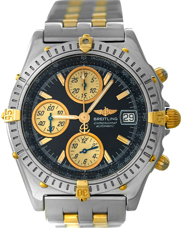 Breitling Chronomat 39MM Black Dial Steel Bracelet (B13050.1)