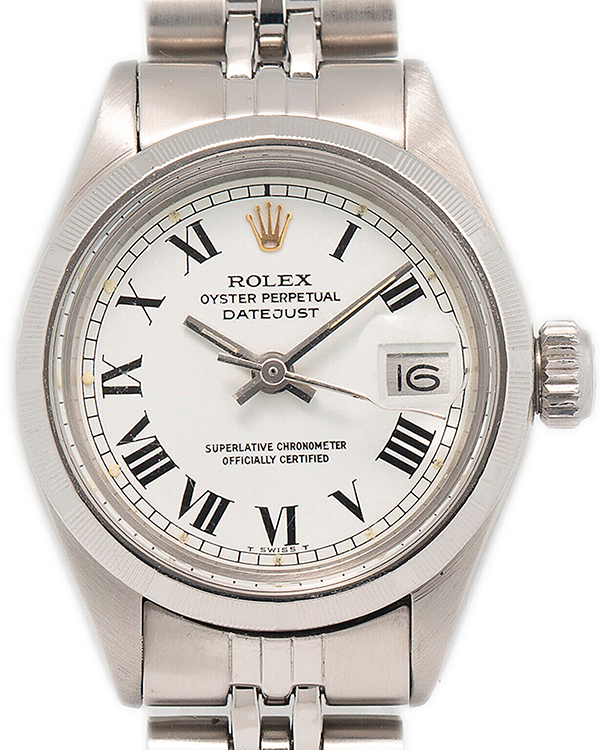 Rolex Lady-Datejust Vintage 26MM "Buckley" White Dial Jubilee Bracelet (6919)