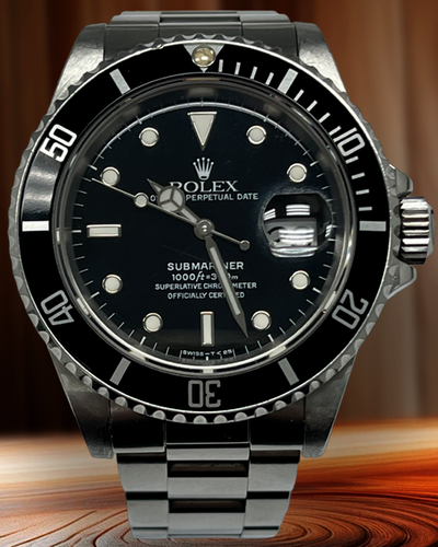 Rolex Submariner Date 40MM Black Dial Steel Bracelet (16610)